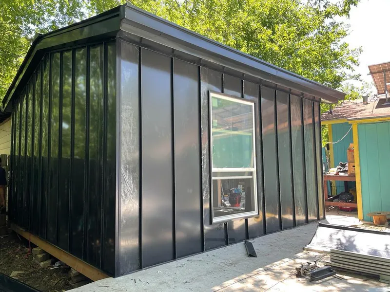 Black standing seam metal wall panels for Metal Roof Installation in Phoenixville